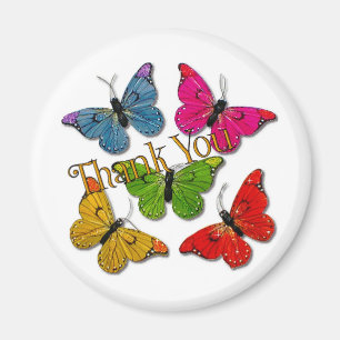 Imán 15418 coloridas mariposas gracias