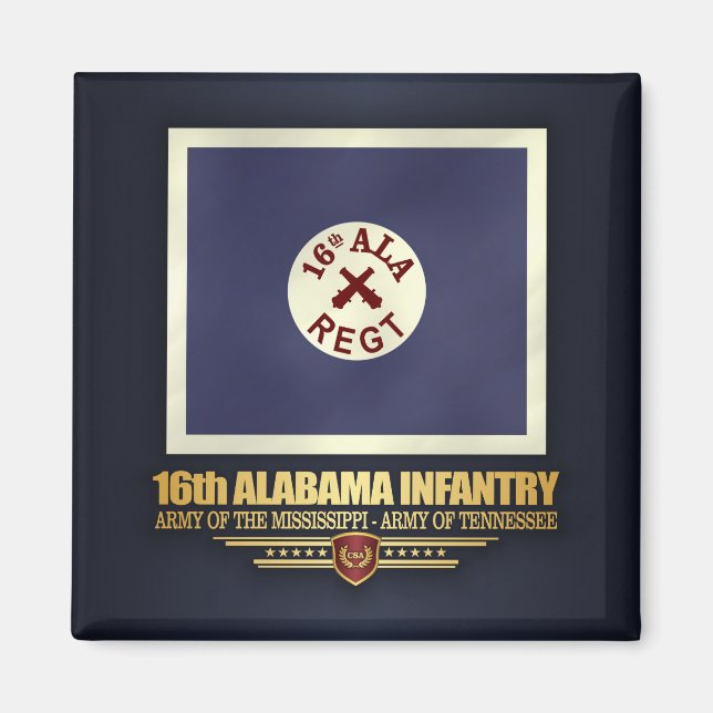 Imán 16.ª Infantería de Alabama (f10) (Frente)
