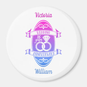 Imán 16 Aniversario del 16º boda