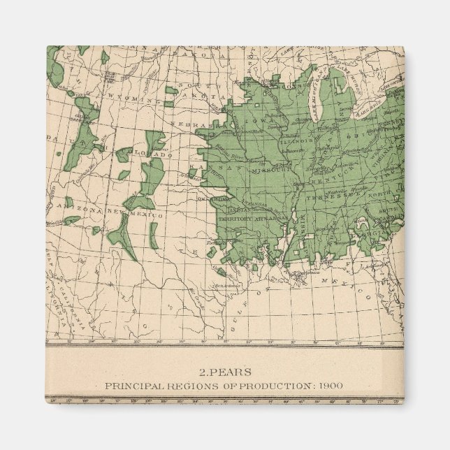 Imán 174 Manzanas, peras, principales regiones (Frente)