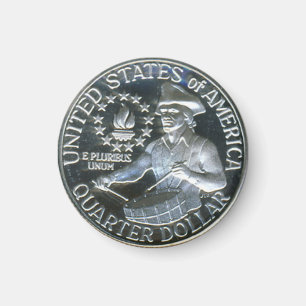 Imán 1776-1976 dólar cuarto del muchacho bicentenario