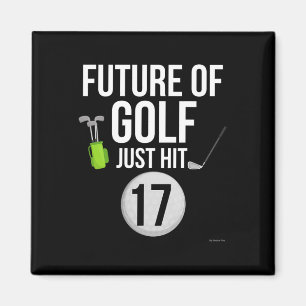 Imán 17.º Cumpleaños Golf T Shirt Gi