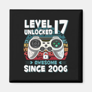 Imán 17 años Bday Son Boy Funny Gamer 17 años Bir