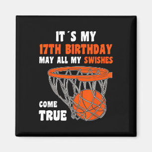 Imán 17 años Feliz 17 cumpleaños Bysketbyll 17th Bi