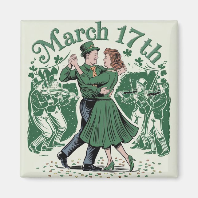 Imán 17 de marzo san Patricio. Festival Irlandés (Frente)