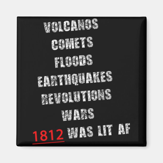 Imán 1812 America War New Madrid Earthquake Comet Mud F (Frente)