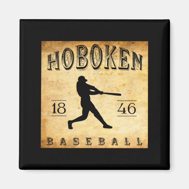 Imán 1846 Hoboken New Jersey Baseball  (Frente)
