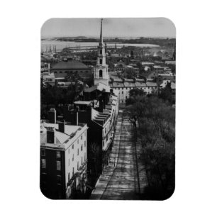 Imán 1859:  Una vista de Boston de la casa del estado