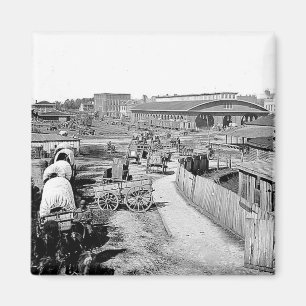 Imán 1864 Ferrocarril Depot Atlanta Magnet