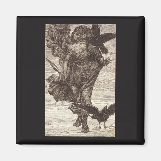 Imán 1871 Odin, Dios de la Sabiduría del Nórdico (Frente)