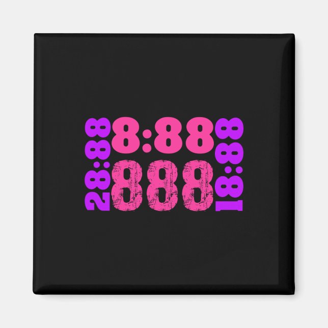 Imán 1888..888 Números de ángel 888 (Frente)