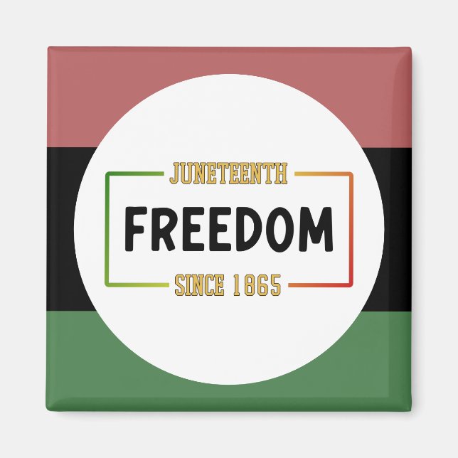 Imán 18 de junio de 1865 celebrando la libertad de los  (Frente)