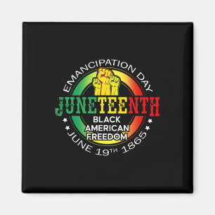 Imán 18 de junio Libertad afroamericana 1865 Negro