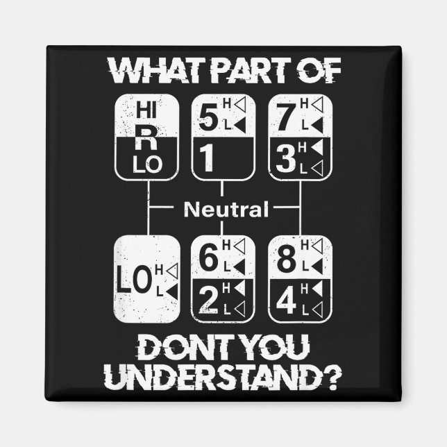 Imán 18 Speed What Don't You Understand Funny Truck Dri (Frente)