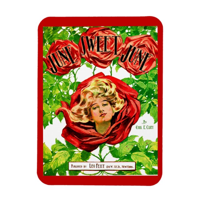 Imán 1908 Junio Dulce Junio estampado de la cubierta de (Vertical)