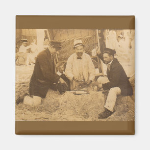 Imán 1914 diversión en la playa en Alemania RPPC