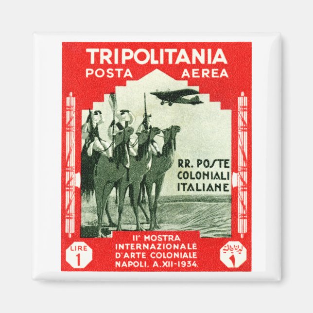 Imán 1934 Tripolitania 1 sello Lire (Frente)