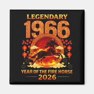 Imán 1966 Año Del Caballo De Fuego Cumpleaños 60 Chino