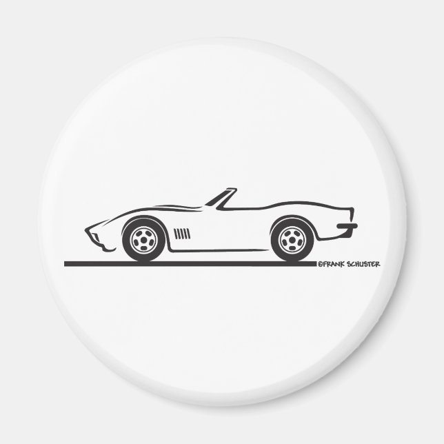 Imán 1970-72 Corvette convertible (Frente)