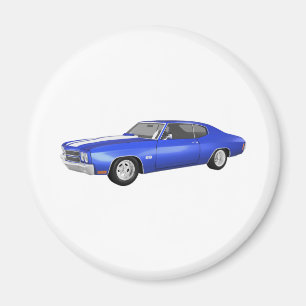 Imán 1970 Chevelle SS: Fin azul: