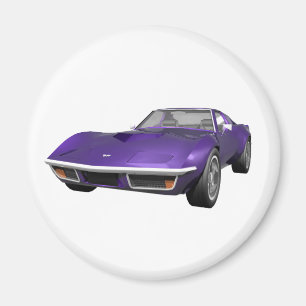Imán 1970 Corvette Sports Car: Purple Finish: