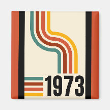 1973 Retro Stripes Vintage 50 cumpleaños