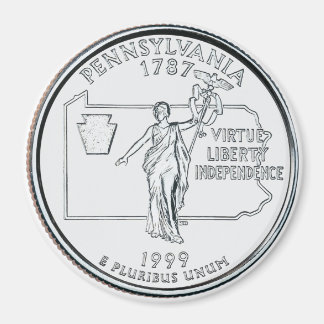 Imán 1999 Pennsylvania State Quarter Magnet