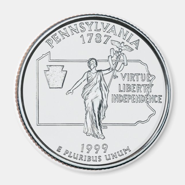 Imán 1999 Pennsylvania State Quarter Magnet (Frente)