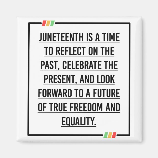 Imán 19 de junio, Libertad para los afroamericanos. (Frente)