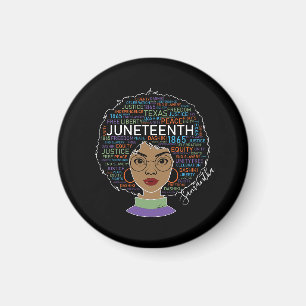 Imán 19 de junio Mujer negra Derechos de los negros