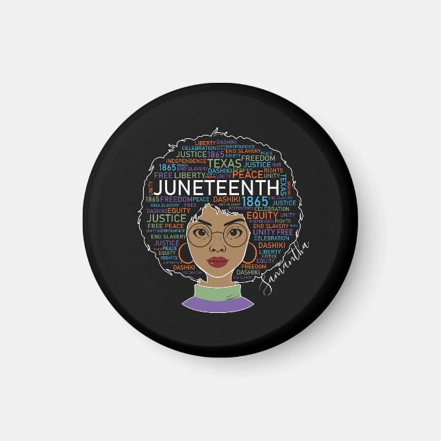 Imán 19 de junio | Mujer negra | Derechos de los negros (Frente)