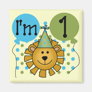 Imán 1.ª camiseta y regalo de cumpleaños de león