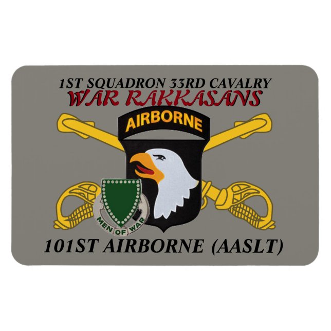 IMÁN 1.ª CAV 33D SQN 101ª AIRBORNE MAGNET (Horizontal)