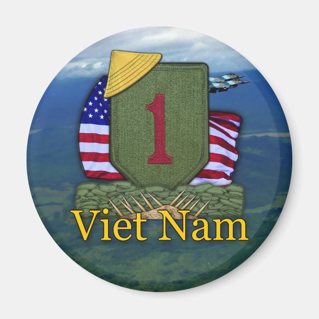 Imán 1.ª división de infantería vietnam veteranos parch (Frente)