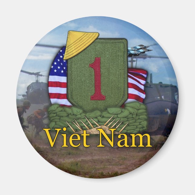 Imán 1.ª división de infantería vietnam veteranos veter (Frente)