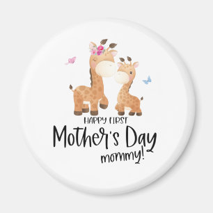 Imán 1.ᵉʳ Día de la Madre Giraffe