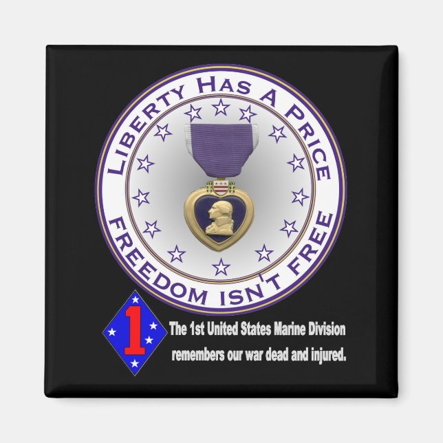 Imán 1.ᵉʳ Div marino recuerda OSCURO (Frente)