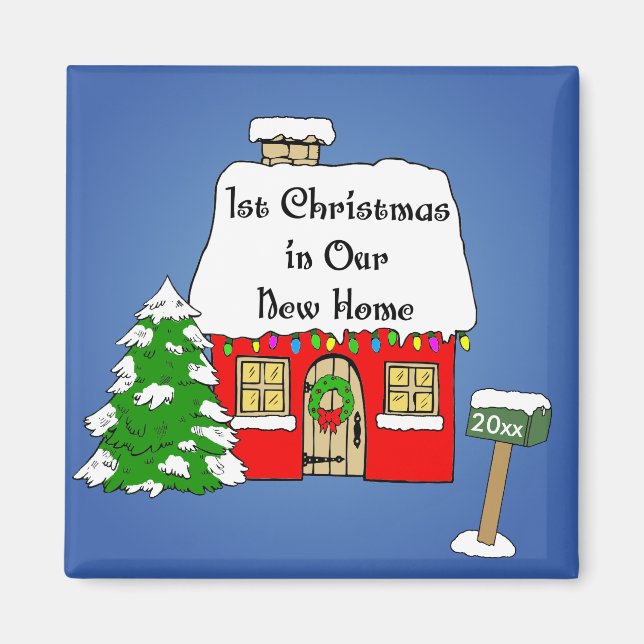 Imán 1.ᵉʳ Navidad en nuestro nuevo hogar (Frente)