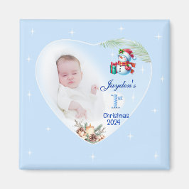 Imán 1.ᵉʳ regalo fotográfico personalizado de un niño N
