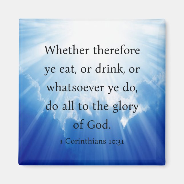 Imán 1 Corintios 10:31 (Frente)