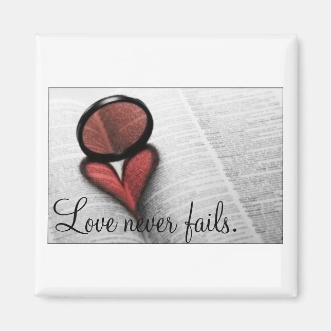 Imán 1 Corintios 13:8 (Frente)