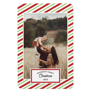 Imán 1 Fotografía de franjas diagonales rojas y verdes