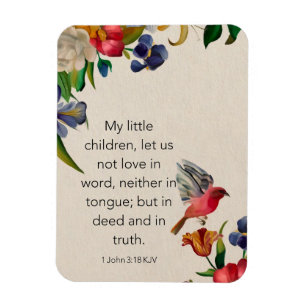 Imán 1 John 3:18 KJV Magnet de fotografía flexible