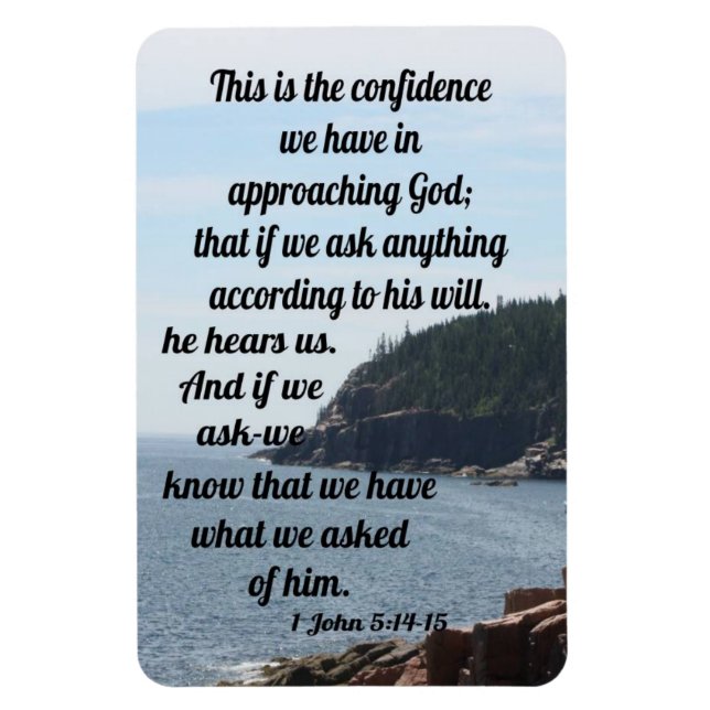 Imán 1 Juan 5:14-15 (Vertical)