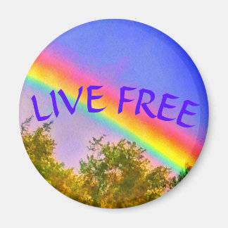 IMÁN 1 LIVE FREE LLUINBOW MED MAGNET