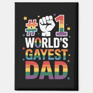 Imán #1 Papá Gay Más Gay del Mundo Divertido Día del Pa
