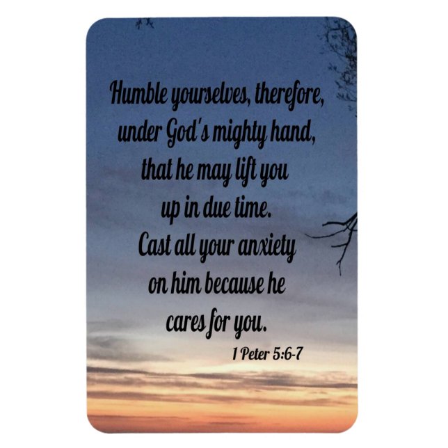 Imán 1 Peter 5:6-7 (Vertical)