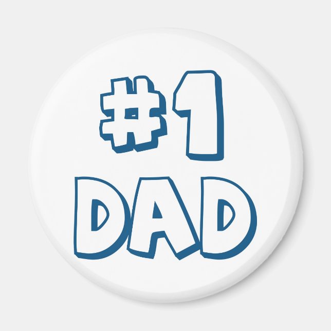 Imán #1 Regalos del Día del Padre número uno (Frente)