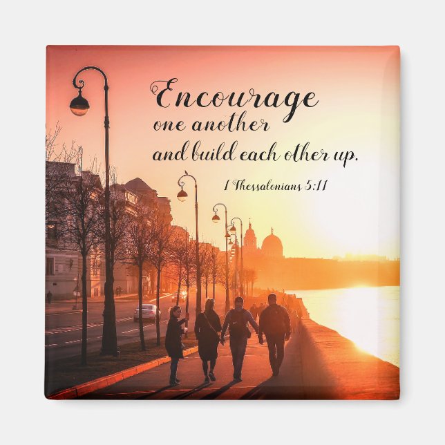 Imán 1 Tesalónica 5:11 Alentarse mutuamente (Frente)