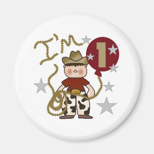 Imán 1r Cumpleaños del vaquero